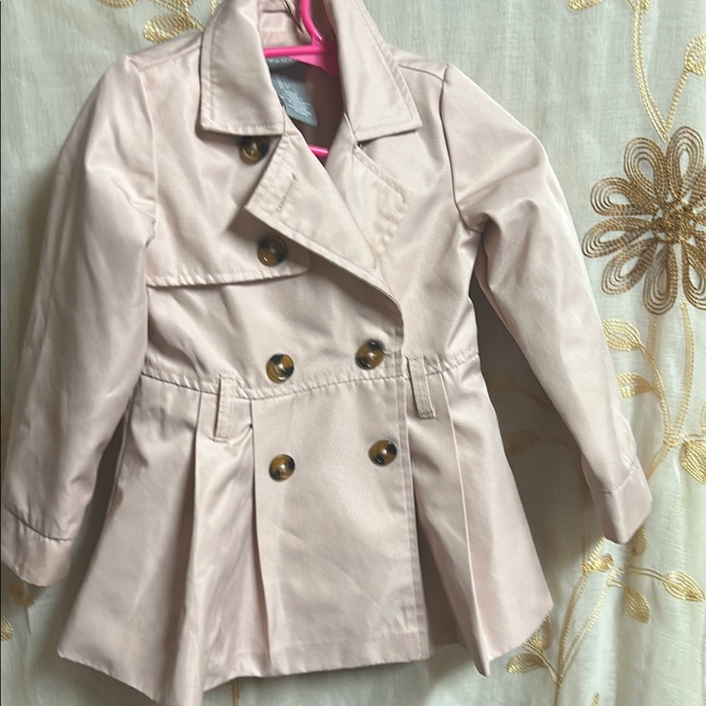 Tahari Pink Pea Coat Classic Double-Breasted Style